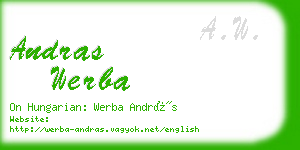 andras werba business card